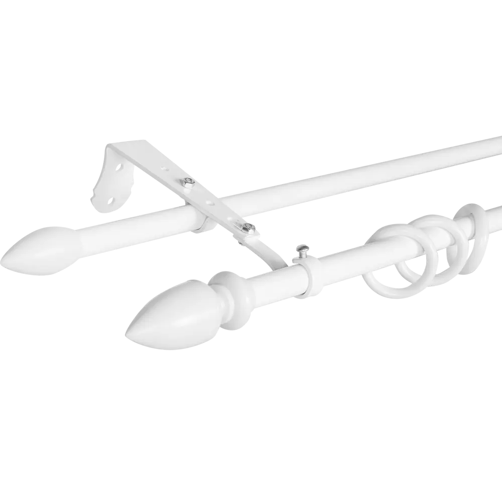 Карниз двухрядный Gracia 160 см металл цвет белый АРТ-ДЕКОР STLM-2085054