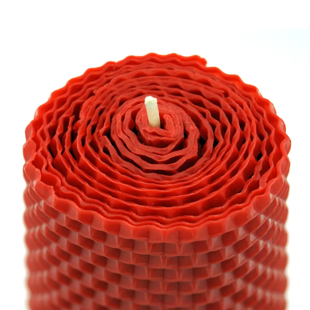 Свеча вощинная цилиндр красная 3x6.5 см EVIS STLM-2144369 - Вид №1