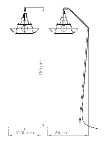 Металлический торшер Studio Beam Slims ARCH-00087277 - Вид №2