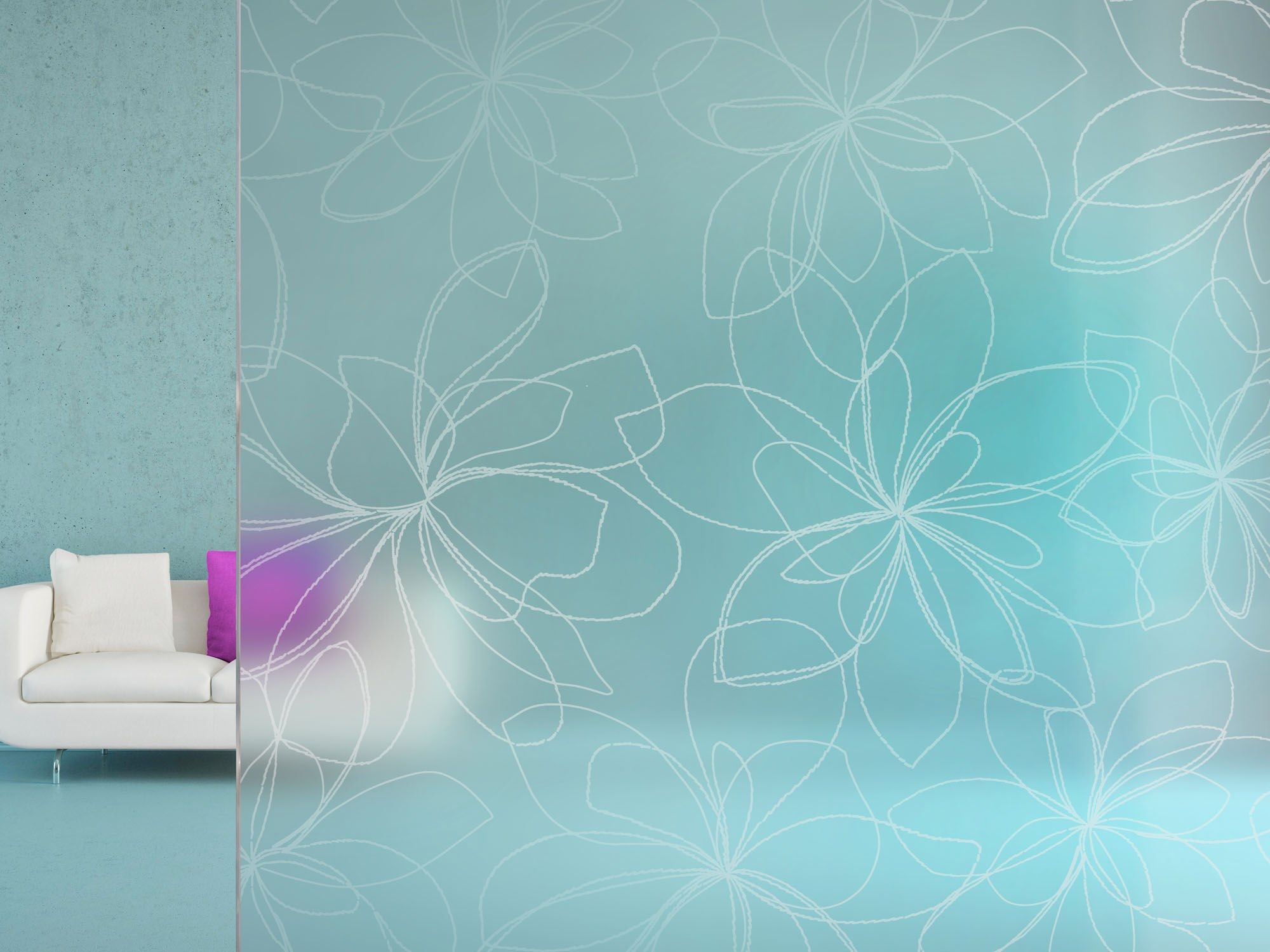 Текстурированное матовое стекло Madras® MADRAS® DAHLIA GLOSSY ARCH-00131987 - Вид №1