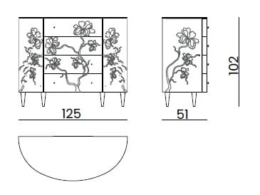 Деревянный шкаф с ящиками Bizzotto Italia Atmosphera ARCH-00048615 - Вид №5