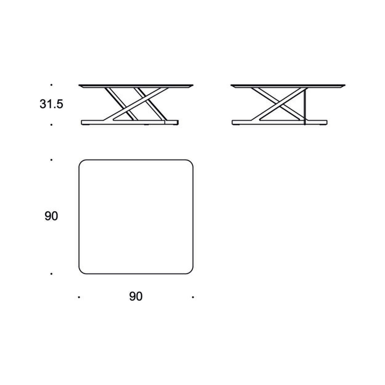 Квадратный металлический журнальный столик Busnelli JAGGER ARCH-00027891 - Вид №5
