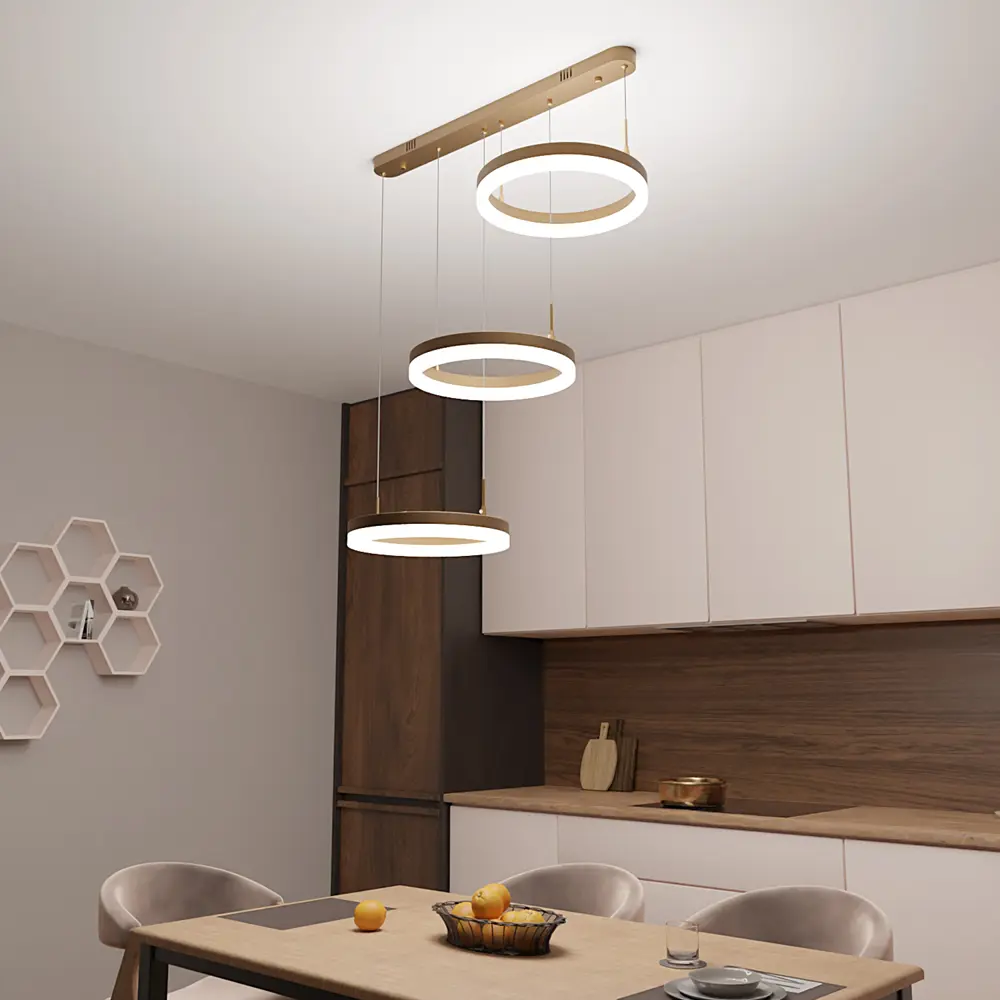 Люстра потолочная светодиодная диммируемая Ritter Rivo 52090 4 с д/у 72 Вт 17 м² 2700К-6500К цвет белый/золотой 84339637 STLM-2184532  - Вид №13