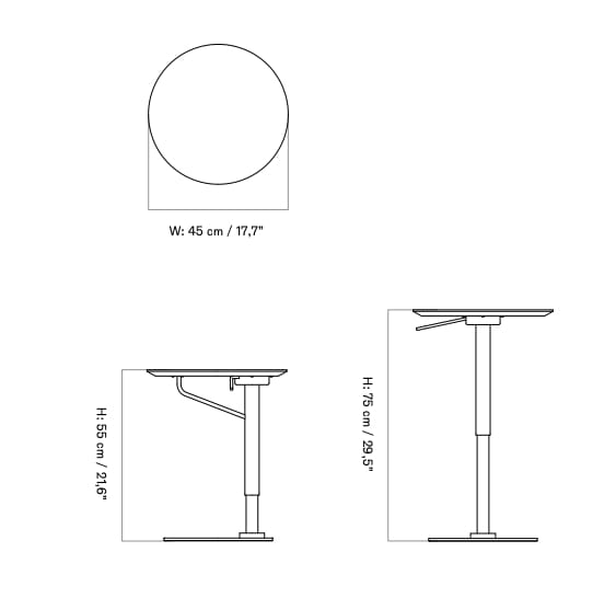 Журнальный столик с регулируемой высотой Audo Copenhagen BRANCH ARCH-00095140 - Вид №12