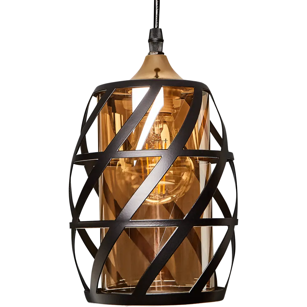 88038443 Светильник подвесной De City Соло 60 Вт E27 220 В спирали цвет черный STLM-0911067  - Вид №3