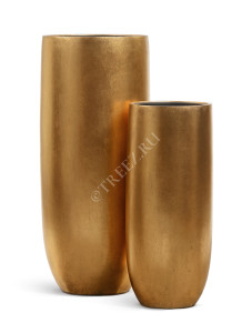 41.3317-04-014-GLD-95 Кашпо  Effectory - серия Metal - Высокий округлый конус - Сусальное золото Цветочная коллекция