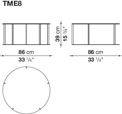 Круглый журнальный столик из зеркального стекла Maxalto Elios ARCH-00096813 - Вид №12