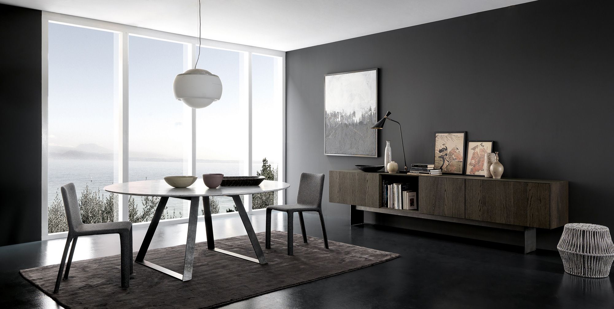 Овальный обеденный стол из керамогранита MODULNOVA Blade ARCH-00143860 - Вид №1