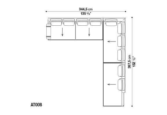 Кожаный диван B&B Italia Атолл ARCH-00112726 - Вид №14