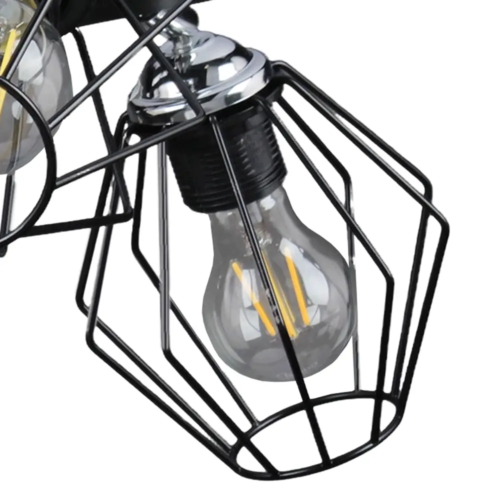 Люстра потолочная Гранж РС21384 6 ламп 18 м² цвет черный РОССВЕТ STLM-2161121 - Вид №4