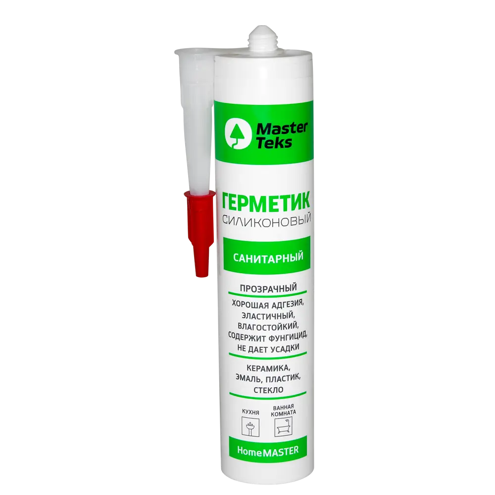 Герметик санитарный силиконовый Masterteks прозрачный 260 мл STLM-2122239