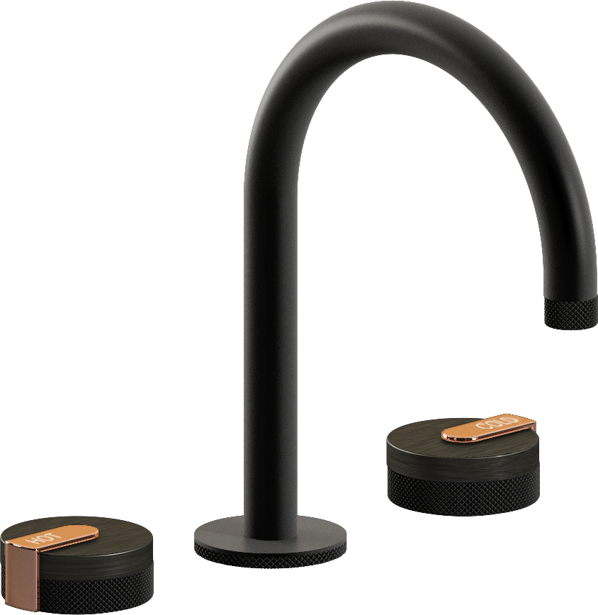 E-11512-R1BOX-L1RG-MBK Смеситель для умывальника на 3 отвертия GRAFF MOD+