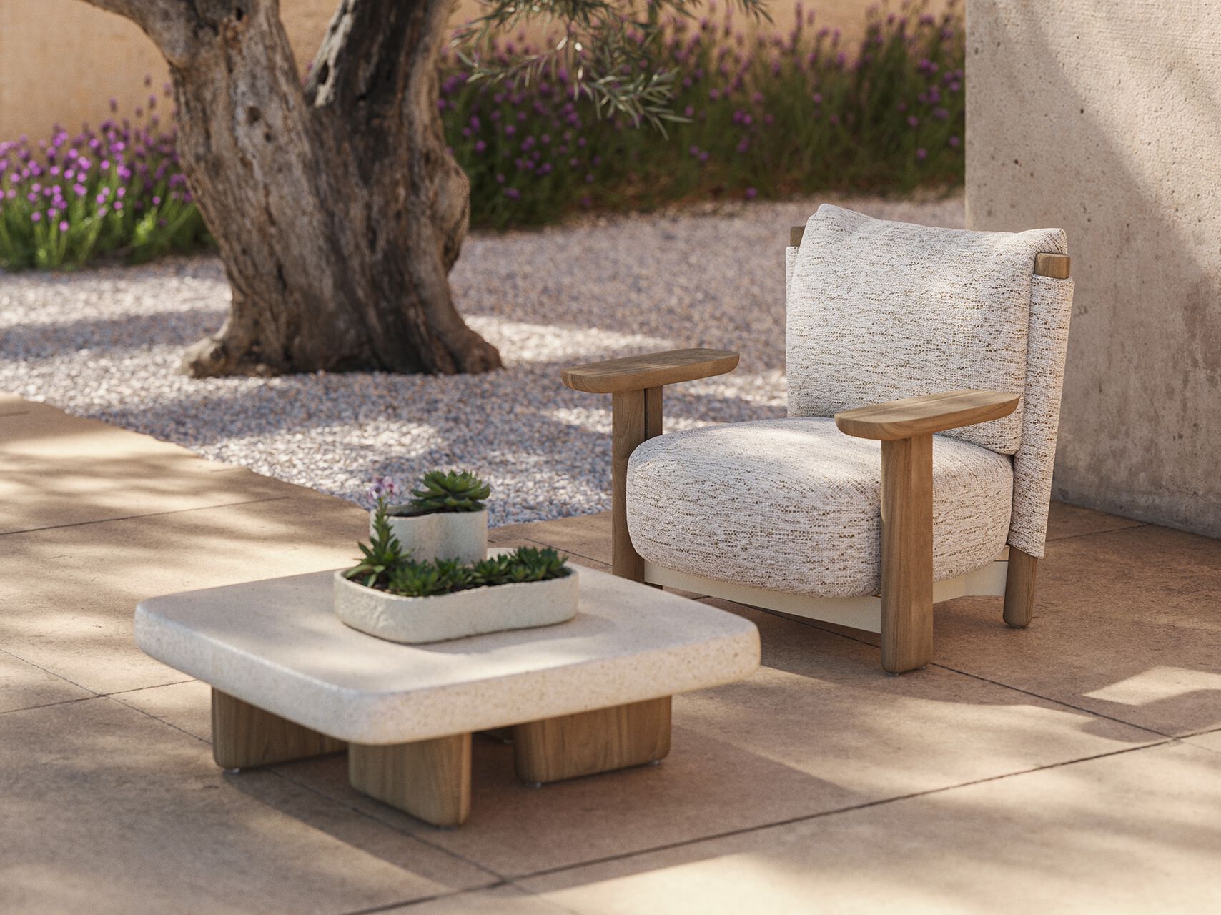 Квадратный низкий садовый столик Vondom Milos ARCH-00126784 - Вид №5