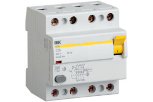 15167132 Выключатель дифференциального тока 4п 32A 300mA тип AC ВД1-63 ИЭК MDV10-4-032-300 IEK