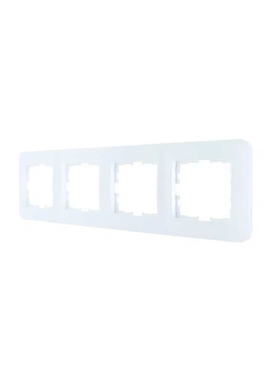 ASTI Рамка 4-ая горизонтальная б/вст белая LEZARD 7081-0200-149 - Вид №3