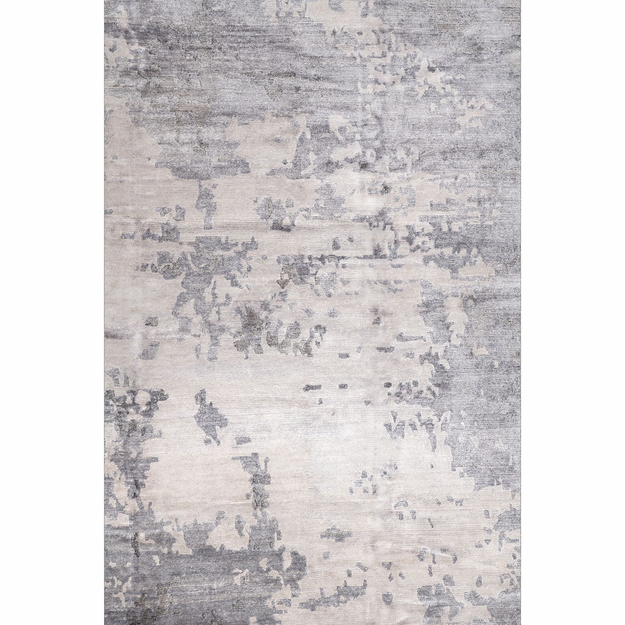 Индийский бамбуковый шелковый ковер Mantellassi 1926 SILVER GRAY ARCH-00090729 - Вид №2