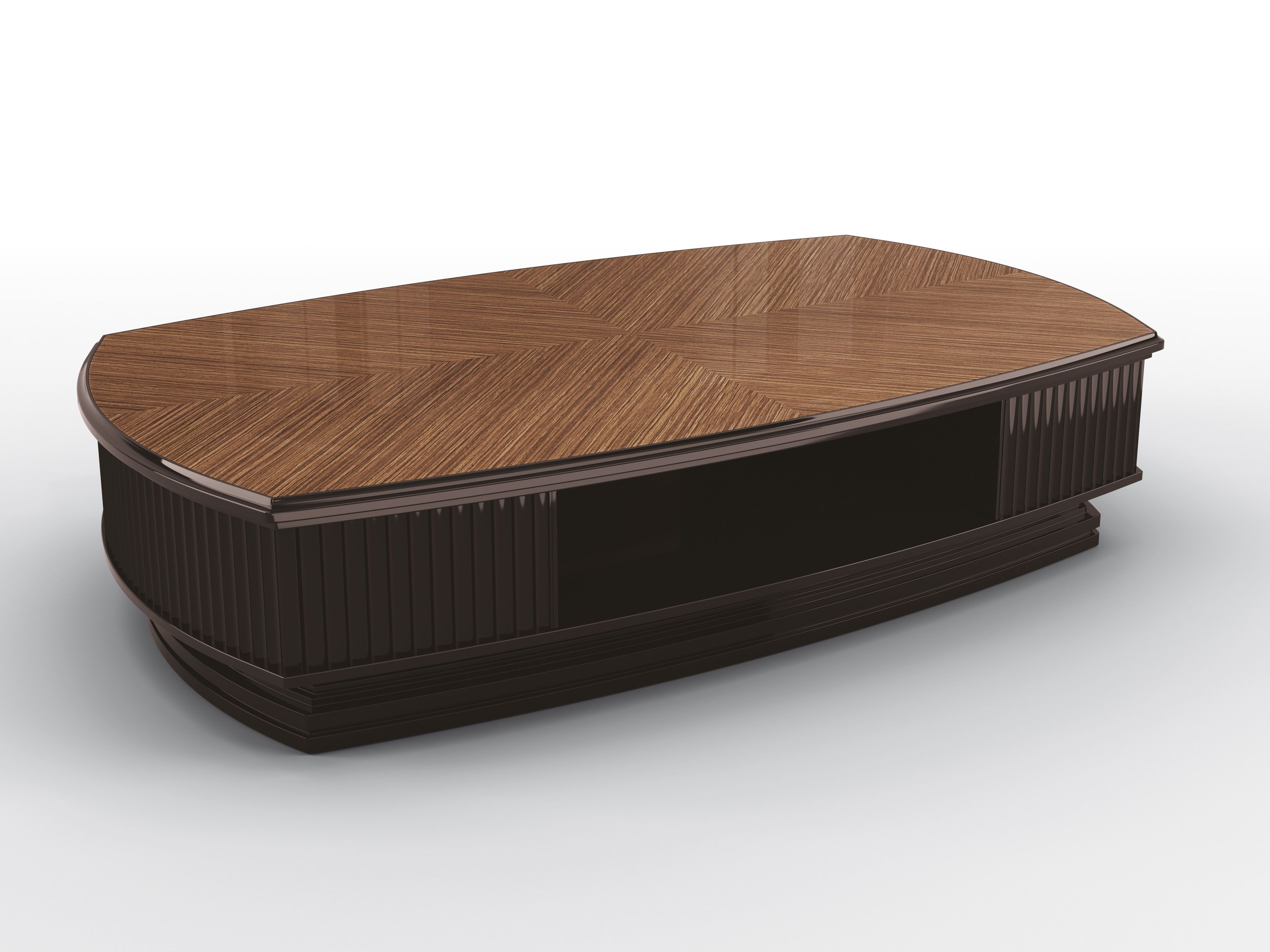 Низкий прямоугольный журнальный столик из грецкого ореха с отсеком для хранения BRUNO ZAMPA OTTO ARCH-00061156 - Вид №1