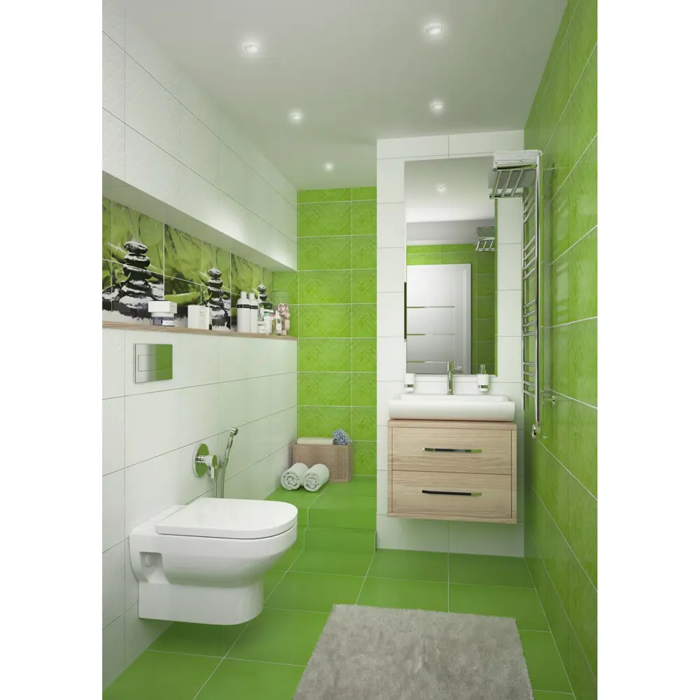 Декор Golden Tile «Relax HD №2» 25х40 см цвет зелёный 16268618 STLM-2147108  - Вид №1