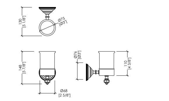 Керамический настенный держатель зубной щетки Devon&Devon Gemstone ARCH-00148920 - Вид №2