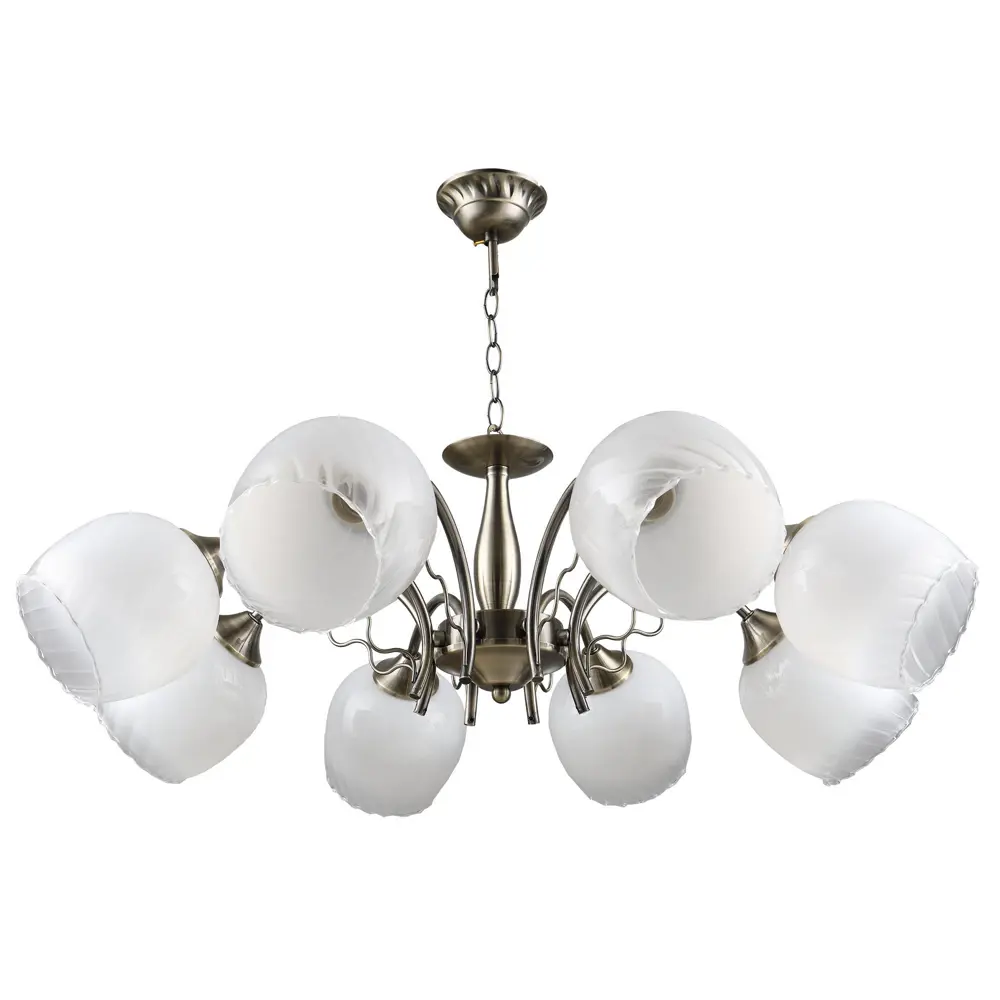 Люстра подвесная «Сезам» КС30069/8Р, 8 ламп, 24 м², цвет белый/бронза КЛЮЧНИК STLM-2026423