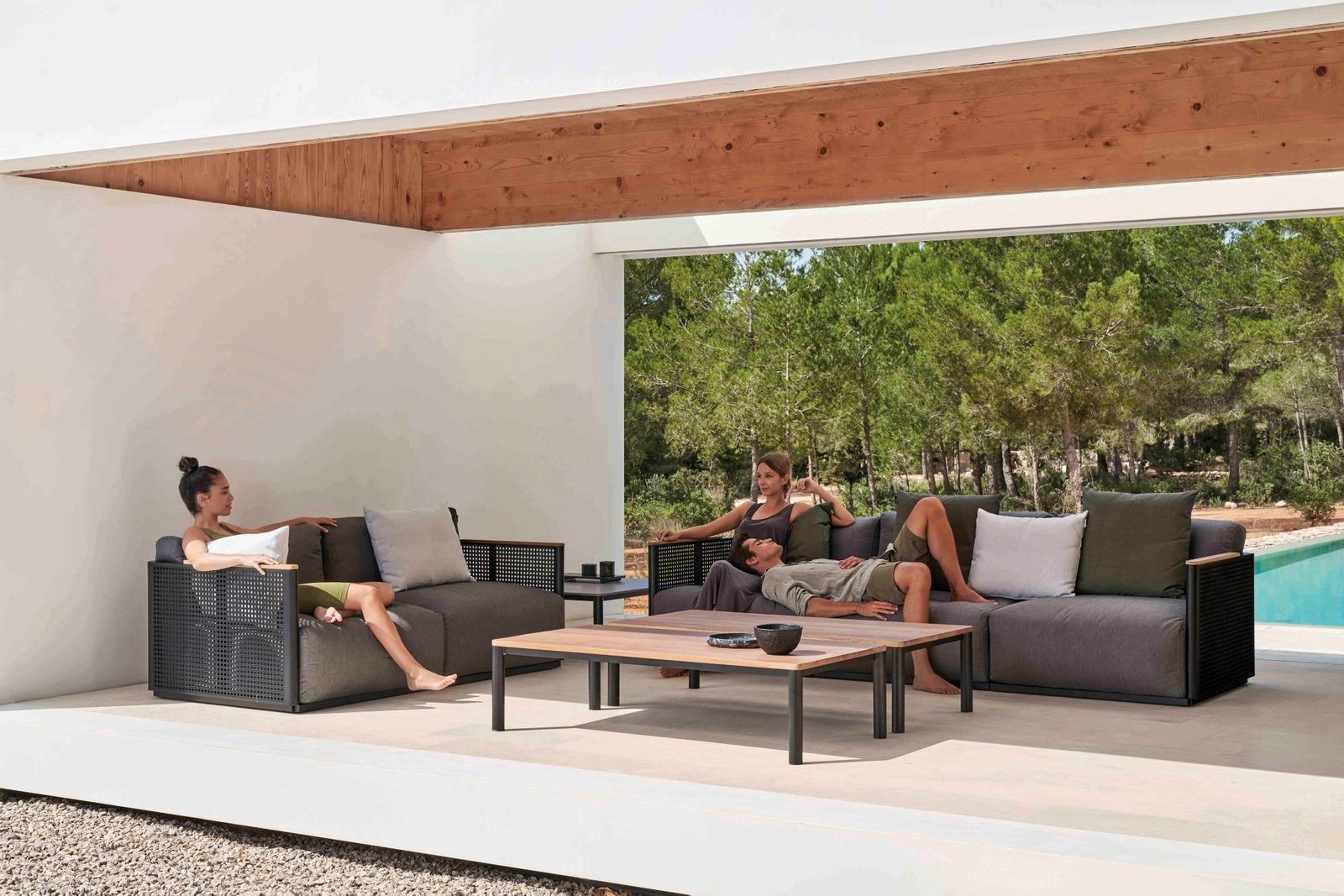 Термокрытая ткань и алюминиевый садовый диван GANDIABLASCO Bosc ARCH-00049093 - Вид №14