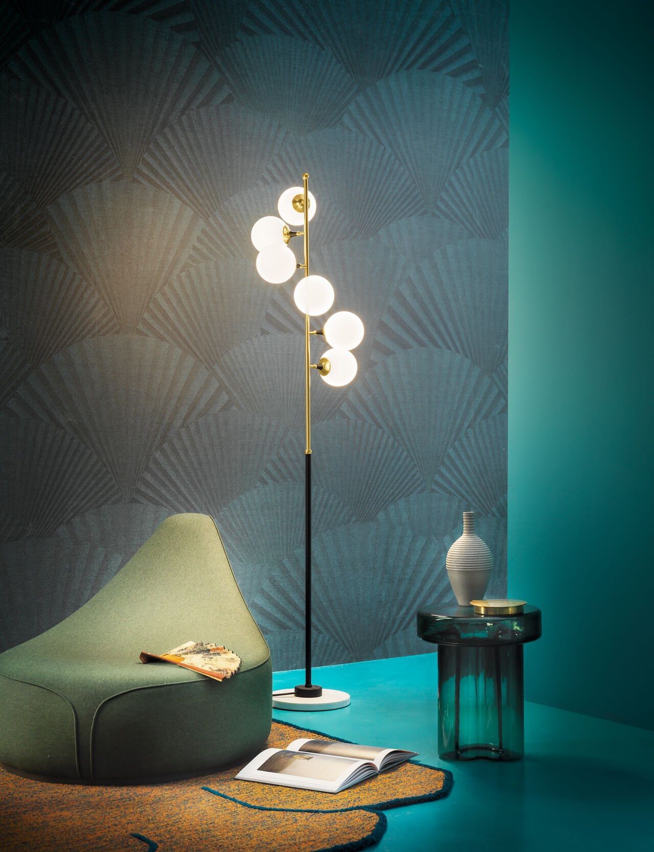 Торшер из стекла и металла Stilnovo Галактика ARCH-00045381 - Вид №2