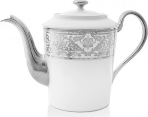 10561979 Haviland Чайник/кофейник 1,15л "Матиньон" (белый, платиновый декор) Фарфор