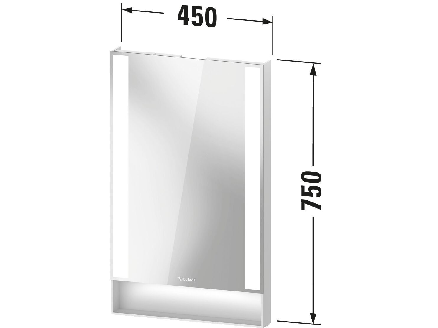 Зеркало с настенным контейнером Duravit Qatego ARCH-00070356 - Вид №11