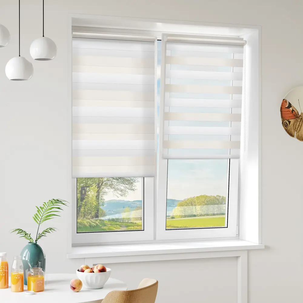 Штора рулонная день-ночь Порто 100x160 см бежево-молочная MIAMOZA STLM-2130118 - Вид №6