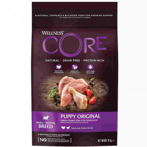 ПР0053620 Корм для щенков Core для мелких и средних пород, индейка с курицей сух. 10кг Wellness