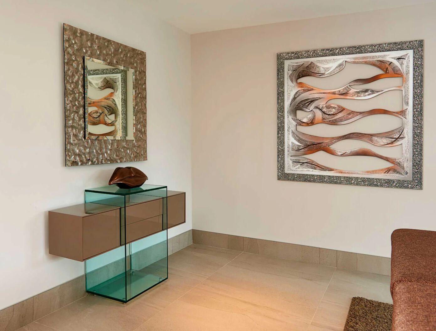 Квадратное настенное зеркало с рамкой PlusObject SQUARE ARCH-00125976 - Вид №5