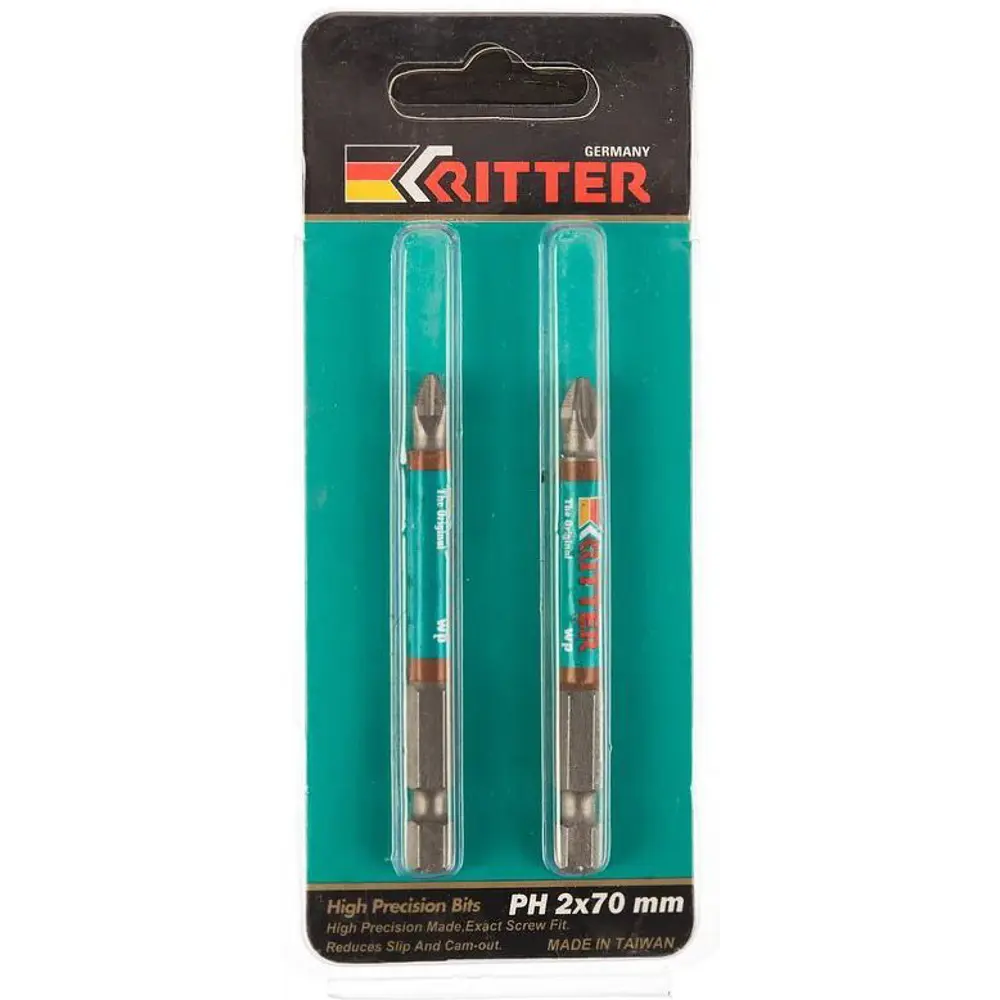 Бита магнитная Ritter WP PS20112052 PH2x70 мм, 2 шт STLM-2201121 - Вид №1