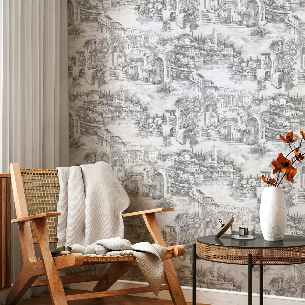 Обои флизелиновые Palitra Home Village серые 1.06 м HC31248-41a STLM-2108166 - Вид №3