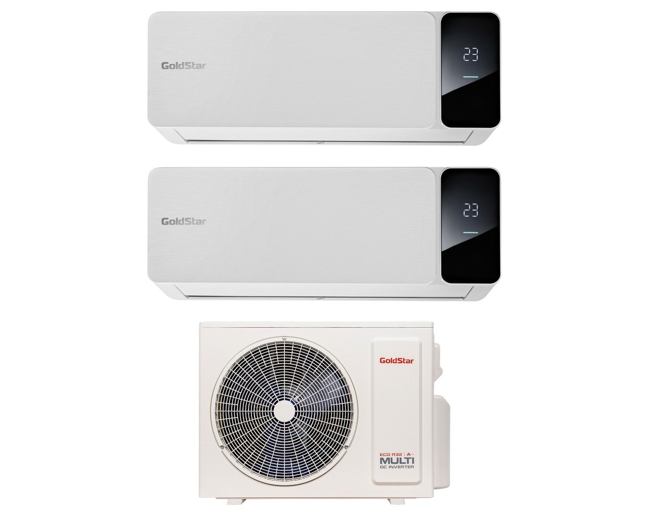 9244170 Кондиционер настенный мультисплит-система GoldStar GSA2OI-FM/out-18HN8 + FM/in-09+09HN8 белый STDN-0134311