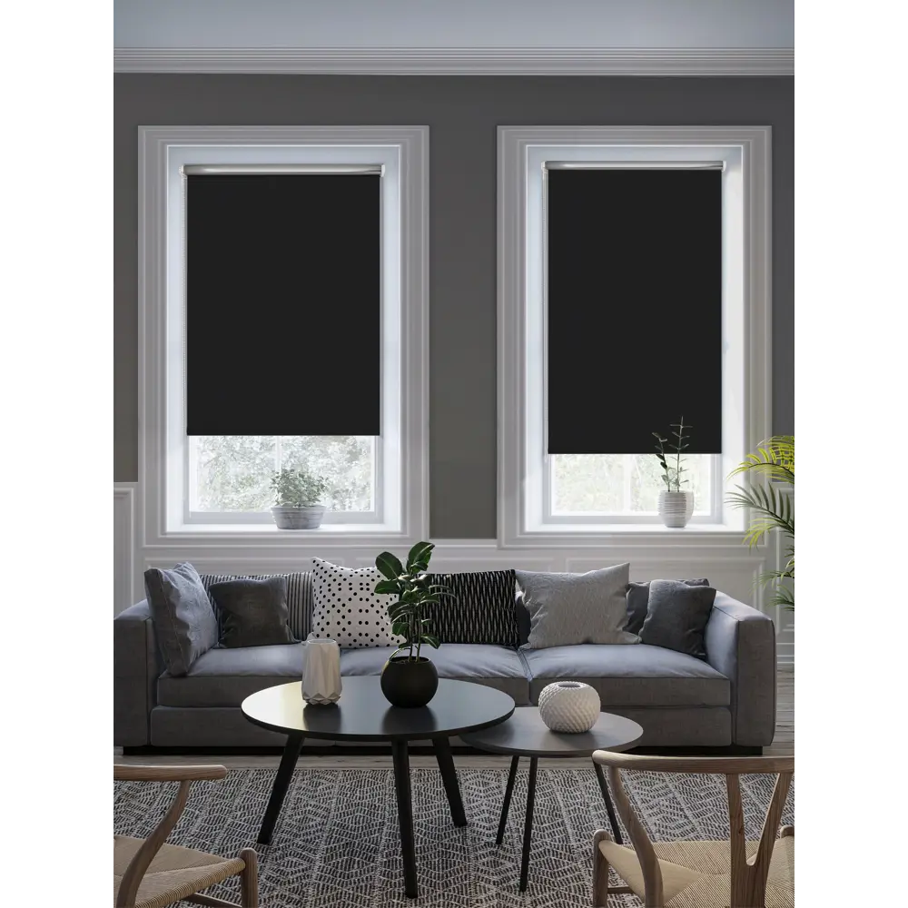 Штора рулонная блэкаут Silver 50x175 см черная GARDEN BLACKOUT Silver STLM-2150042 - Вид №4