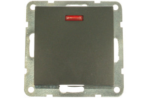 16062400 1-клавишный переключатель на 2 направления, c индикатором, схема 6L, 16 A, 250 B 860408-1 LK Studio LK60