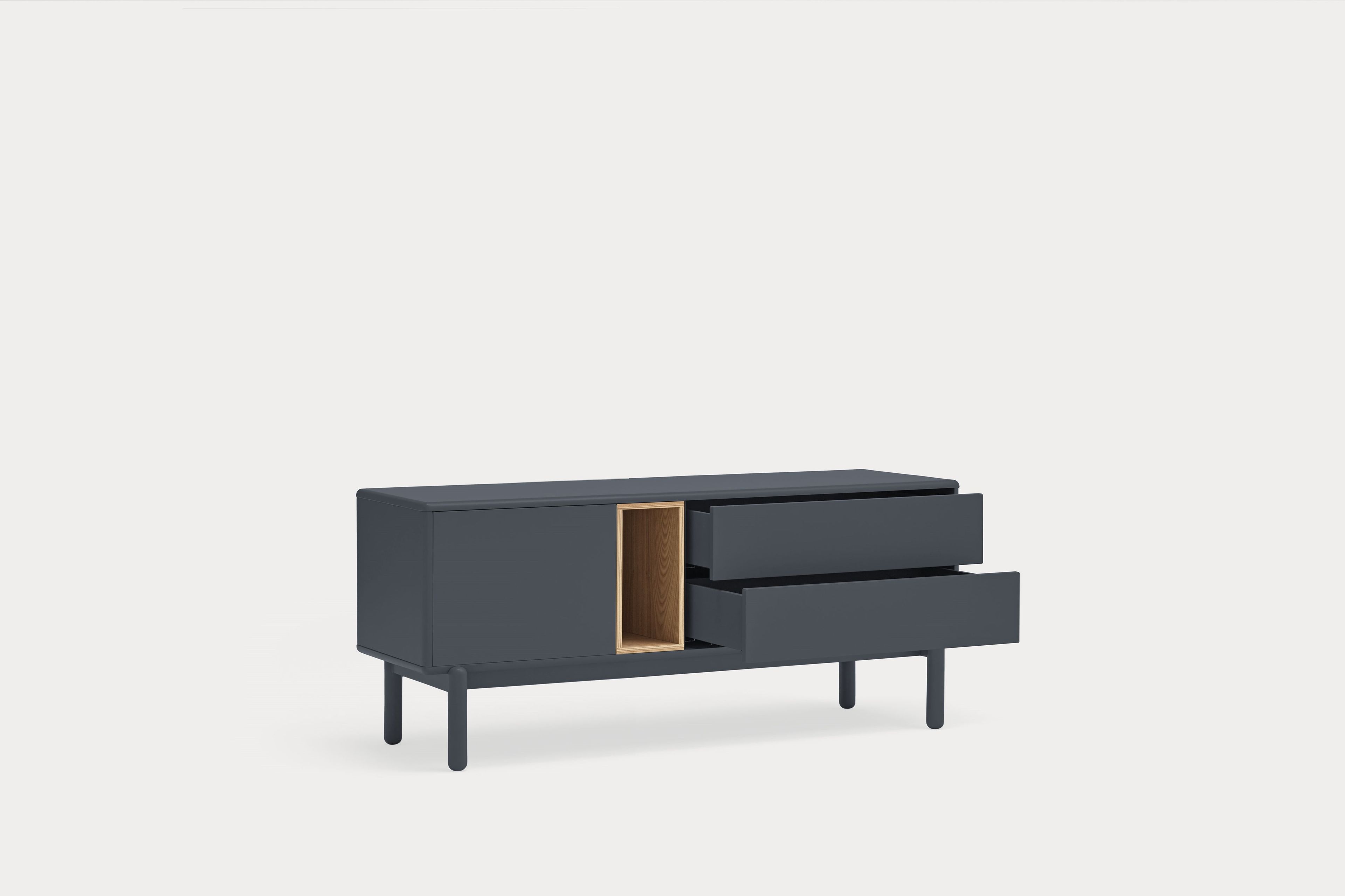 Шкаф для телевизора из МДФ с распашными дверцами и ящиками TEULAT Corvo ARCH-00133333 - Вид №3