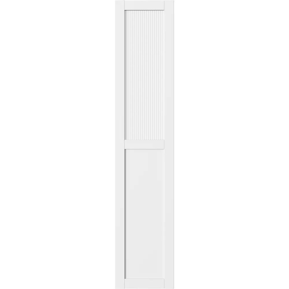 Дверь для шкафа Буккер 1 рифленое стекло 39.7x193.8x1.6 см ДСП левая цвет белый матовый Santreyd STLM-2097476 - Вид №3