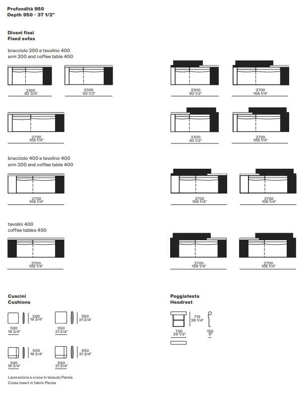 Угловой диван из ткани Poliform ARCH-00101016 - Вид №6