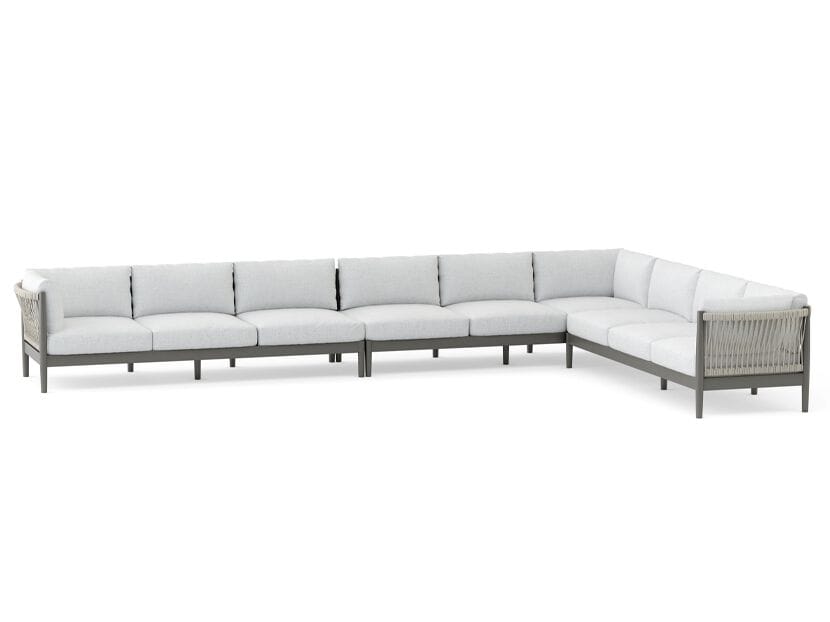 Секционный садовый диван из алюминия с порошковым покрытием и тканью Walters Georgica Aluminium ARCH-00145067 - Вид №6