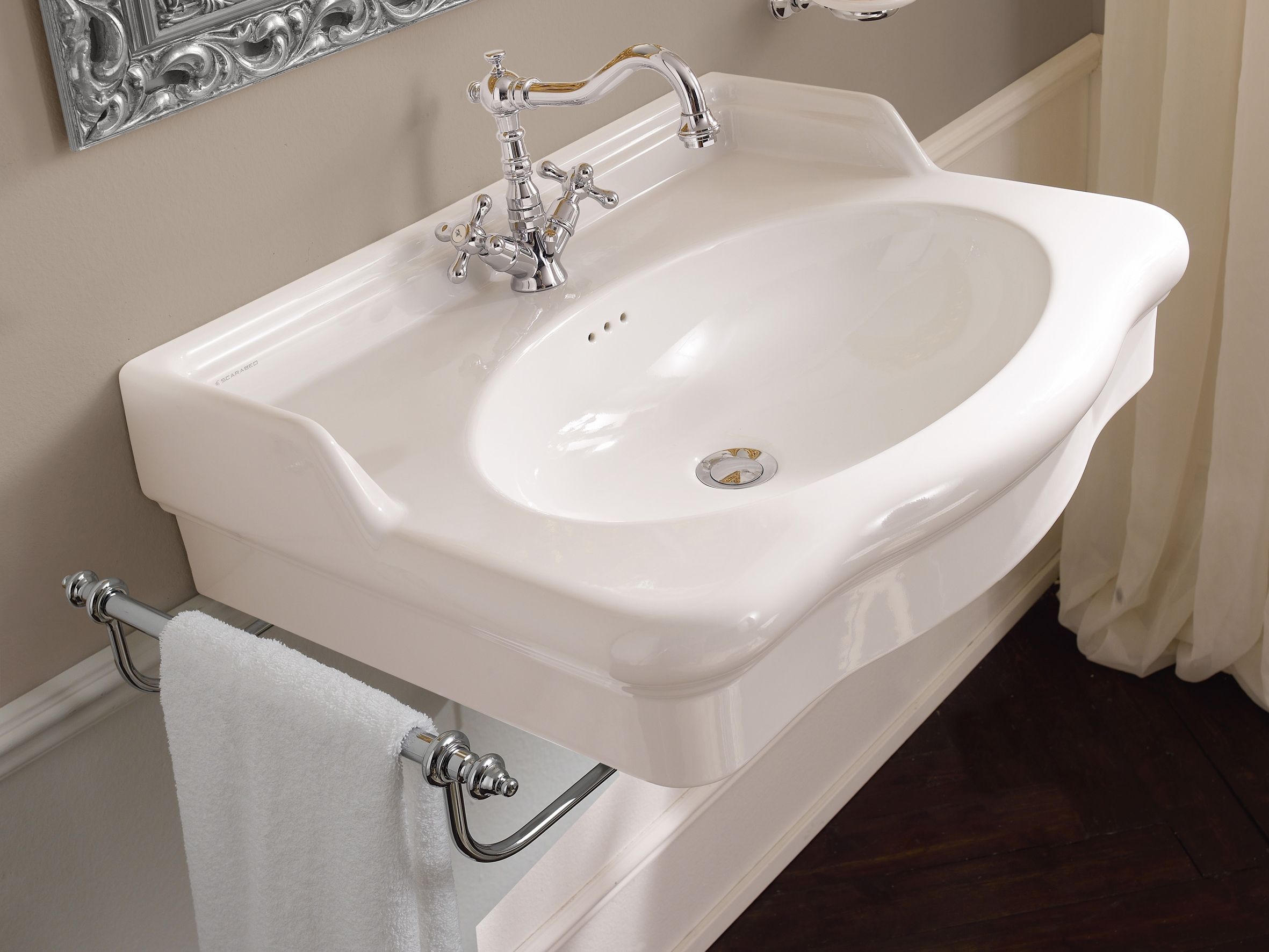 Керамический одиночный подвесной умывальник Scarabeo Ceramiche Кастеллана ARCH-00045694 - Вид №1