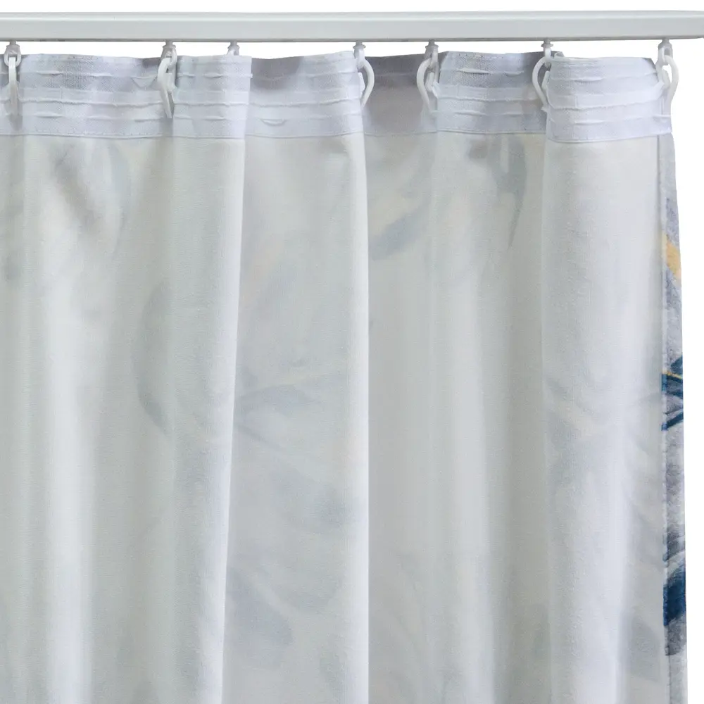 Штора на ленте Pataharu 140x280 см растения цвет серый SEASONS STLM-2078410 - Вид №4