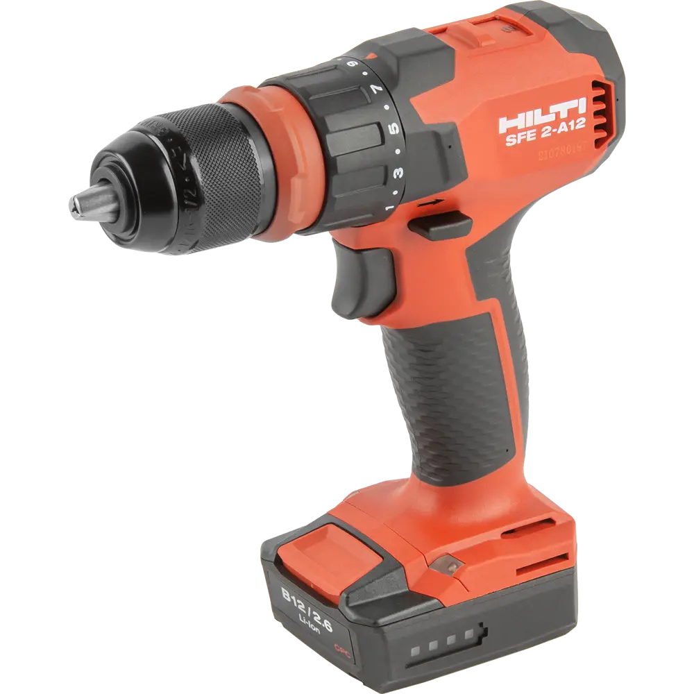 Дрель-шуруповерт аккумуляторная бесщеточная Hilti SFE 2 A-12, 12 В Li-ion 1x2.6 Ач STLM-2041500