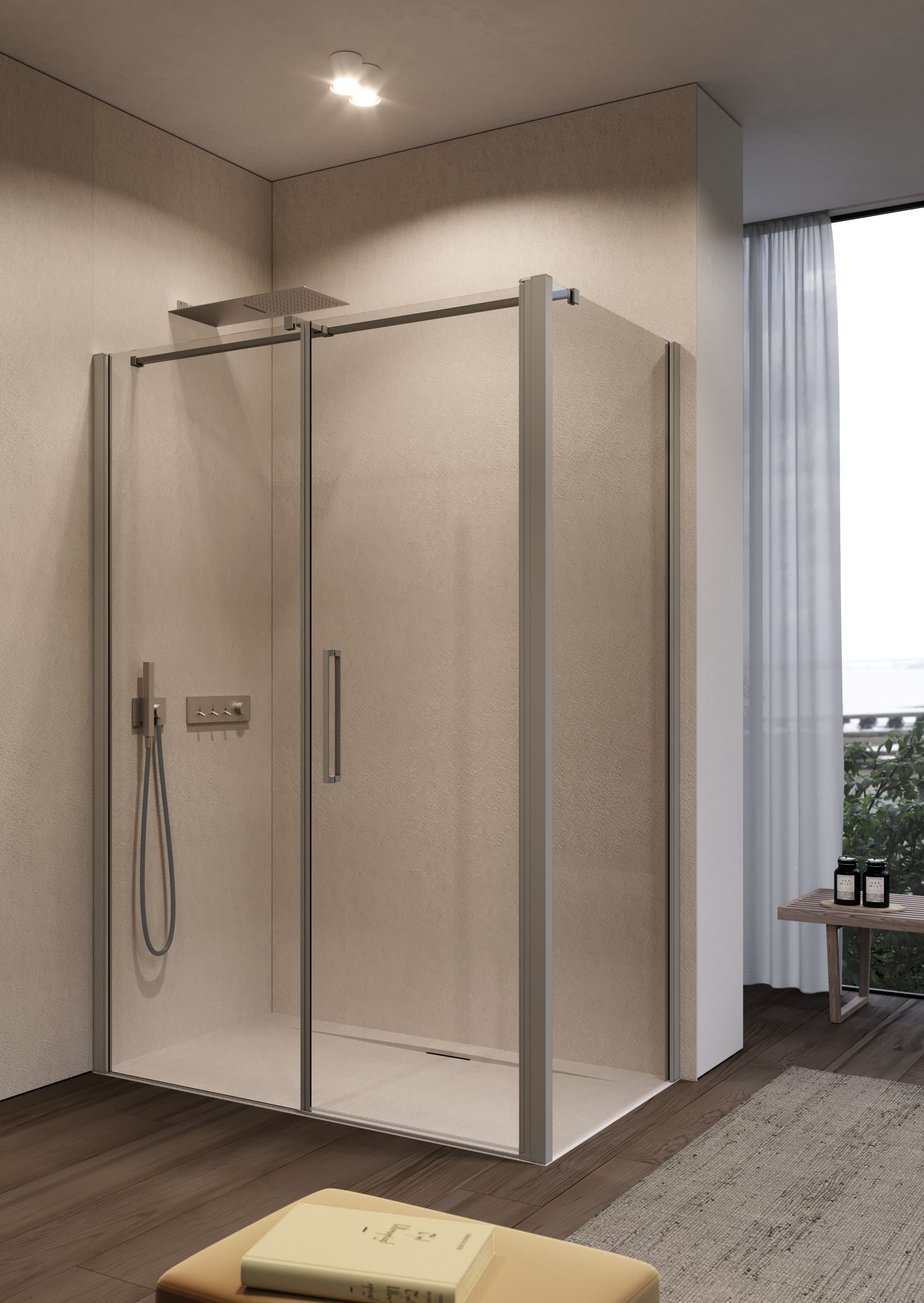 Угловая душевая кабина с распашной дверью DISENIA ARCH-00034552 - Вид №1