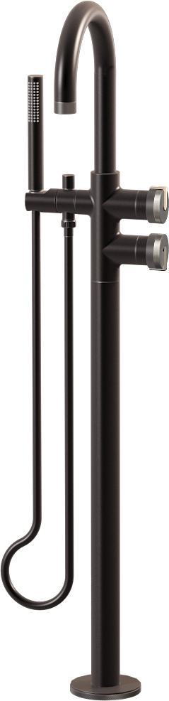 E-11554-R1SN-L1PN-GM Смеситель напольный отдельностоящий (внешняя часть) GRAFF MOD+