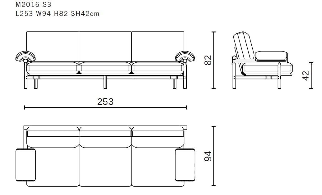 3-местный тканевый диван District Eight Stilt ARCH-00091284 - Вид №5