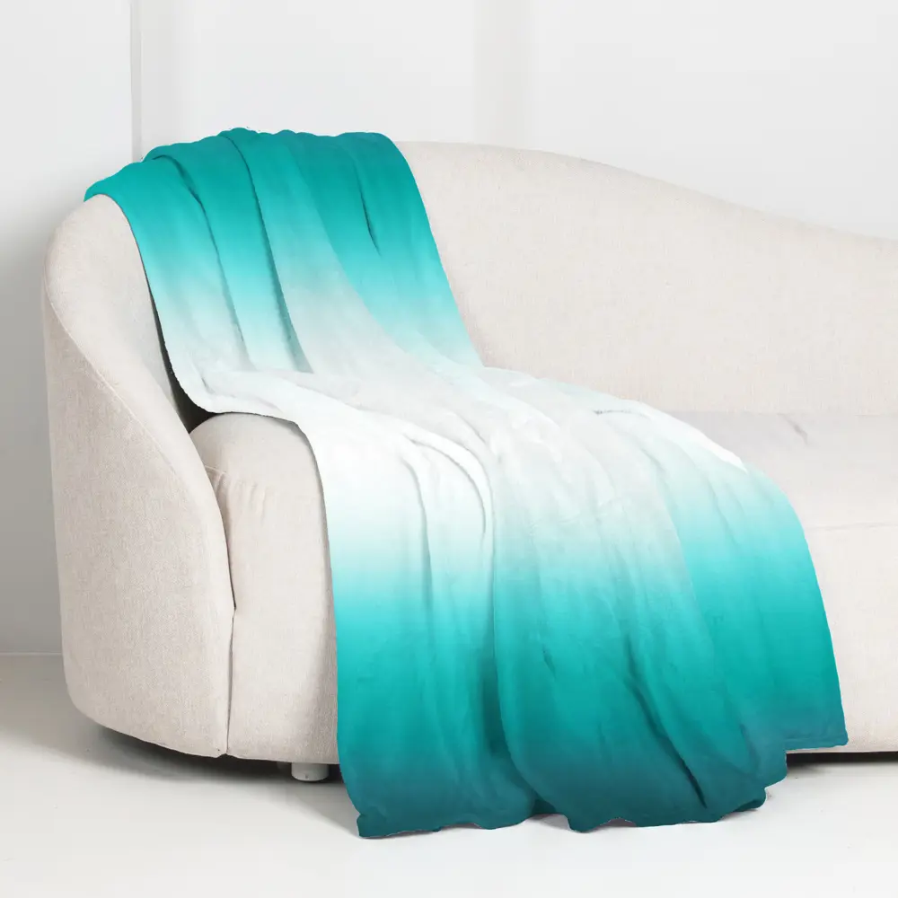 Плед Gradient Emerald 180x200 см фланель цвет синий 87289046 STLM-2074443 Ardenza  - Вид №3