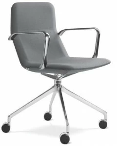 LD Seating Поворотный офисный стул из ткани с подлокотниками Flexi Flexi/chl-br, f75-n6