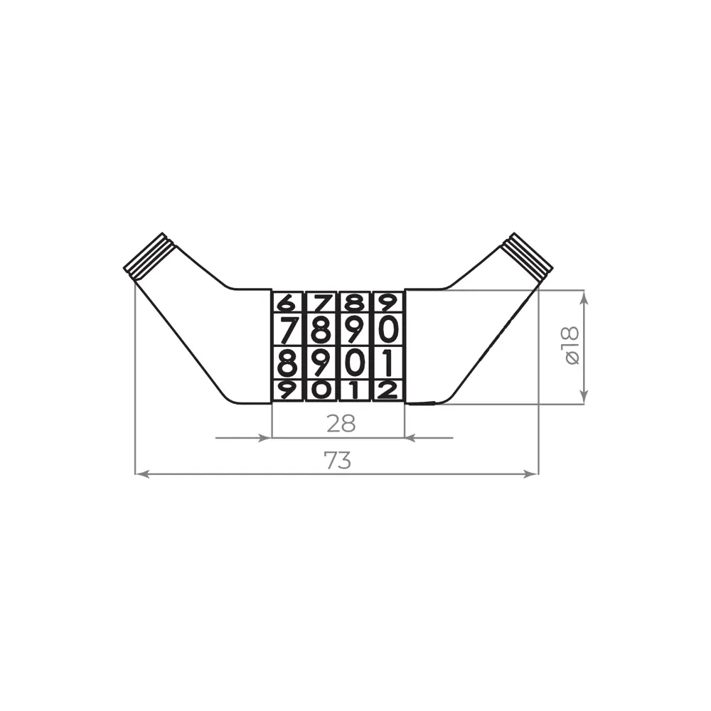 FUARO Тросовый замок с кодом для защиты техники 89408414 STLM-1576675 - Вид №2