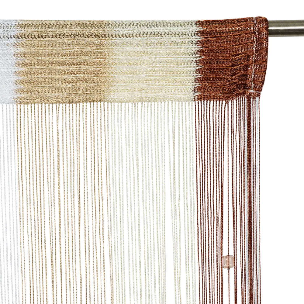 Штора нитяная Inspire «Куб», 150х280 см, цвет шоколадный/золотой/экрю/белый STLM-2195645 - Вид №3